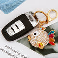 Multicolor Round Fish Keychains with Plain and Red Fortune Loop Options view 3