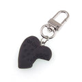 Silver Tone Pitted Heart Clip Keychains in Six Colors view 7