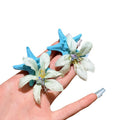 Acrylic Starfish Fabric Flower Duckbill Hair Clips 4 Colors view 5