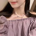 Silver Ball Chain Bracelet Clear and Purple Crystal Drops view 4