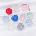 Ten-Color Translucent Camellia Rose Glass Bead Collection view 3