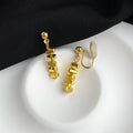 Gold Clip-On Ear Cuffs Assorted Pearl Floral Geometric Mix view 10