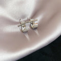 T Bar Geometric Metal Stud Earrings Fashion Jewelry view 7