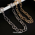 Chunky Oval Link Chain Necklaces in Gold and Silver view 4