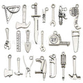 Metallic Tool and Dagger Metal Charms with 22 Listed Options view 1