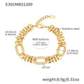 Gold Watch Band Link Bracelet Zircon Oval Connectors view 6
