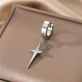 Sword Cross and Meteor Single Huggie Drop Earrings in Eight Designs view 2