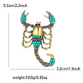 Crystal Scorpion Brooch In Four Colorways With Polished Metal Detail view 4