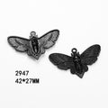 Gothic Motif Black Pendant Charm Collection In Multiple Metal Finishes view 3