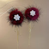 Burgundy Pom