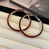Burgundy Velvet Hoops