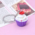 Resin Cupcake Heart Topping Keychains Six Color Wrappers view 9