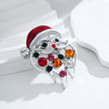 Santa Claus Crystal Enamel Metal Brooch Pin for Jackets and Lapels view 5
