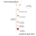 Gold Czech Glass Y-Lariat Necklace Six Stone Colors view 9