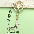 Starfish, Shell and Mermaid Charm Keychains Featuring Black Whale Across 36 Variations view 6