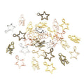 Open Star and Love Letter Metal Charms in Twelve Finish Options view 5