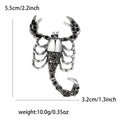 Crystal Scorpion Brooch In Four Colorways With Polished Metal Detail view 6