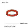 Oval Beaded Frame Brooch in Turquoise and Red Decorative Accessory view 5
