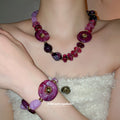 Acrylic Donut Bead Jewelry Earrings Bracelets Necklaces view 2