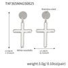 Steel Cross Earring