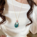 Abstract Resin Pendant Cord Necklaces in Three Colors view 3