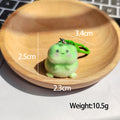 Flocked Plush Frog Keychains Ring or Bead Chain 2 Styles view 4