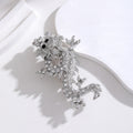 Black Gold Tone Dragon Crystal Five Designs Metal Brooch Pin 3.7 x 5.7 cm 3.7 x 5.7 cm view 5
