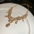 Crystal Flower Teardrop Earrings And Necklace 4 Styles view 8