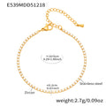 Zircon Tennis Bracelets Gold Steel Lobster Clasp Extension Chain view 7