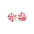 Colorful Crystal Flower Cluster Clip On Earrings In Six Styles view 5