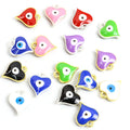 Double Sided Heart Evil Eye Charms in Eight Enamel Colors view 5