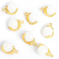 Round Faux Jade Bead Jewelry Components For DIY Earrings And Bracelets Charms view 6
