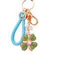 Pearl Crystal Four Leaf Clover Keychains in Four Colors plus Assorted view 5