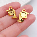 Matte Gold-Tone Guitar and Musical Instrument Metal Charms with 26 Listed Options view 12