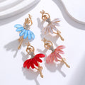 Red Gold Tone Ballet Dancer Crystal Four Designs Metal Brooch Pin view 4