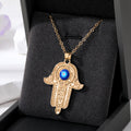 Gold and Silver Tone Hamsa Evil Eye Pendant Necklaces view 8