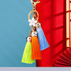 Orange-Green-Blue Daisy-Tassels
