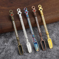 Metal Skull Scoop Charm With Clear Stone Accents In Five Colors view 1