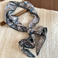 Printed Skinny Scarf Neck Tie Available in Four Patterns view 8