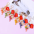 Jeweled Snake Keychains with Seven Color and Blessing Plaque Options view 12