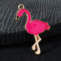 Enamel Flamingo Charm Pendant Gold-Tone Alloy Two Colors view 4