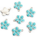 Enamel-Look Gold Silver Cherry Blossom Alloy Charms in 10 Styles view 11