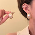 Multi-Strand Pearl Choker and Oval Pearl Studs 2 Styles view 7