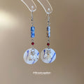 Color Fragment Resin Oval Drop Hook Earrings in Two Styles view 4
