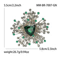 Starburst Crystal Brooch Large Triangle Center Four Colors view 9