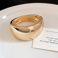 Polished Metal Round Bangles Gold Silver Hinge Styles view 7