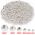 Smooth Round Metal Spacer Beads in Six Sizes for Jewelry Making view 6