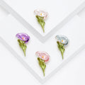 Enamel Calla Lily Brooch in Pink White Blue or Purple view 1