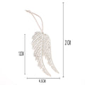 Silver Rhinestone Snowflake Wing Cascade Hanging Ornament Set view 4