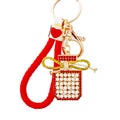 Pearl Bow Perfume Bottle Keychains with Braided Loops and Loop Only Options view 5